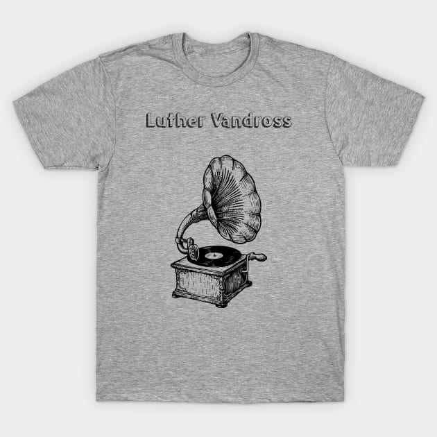 Luther Vandross // Typography Design Style T-Shirt by Idahuly